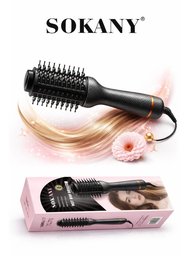 Sokany 1200W Hot Air Styling and Drying Brush. Soft, heat-resistant bristles for detangling without pulling or damage. Suitable for all hair types (fine, curly, and coarse). Includes a premium carrying case (a modern Sokany technology). Model SK15061N - Image 2